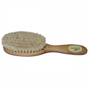 Natur Pur Wooden Baby Hairbrush with Soft Goats Bristles